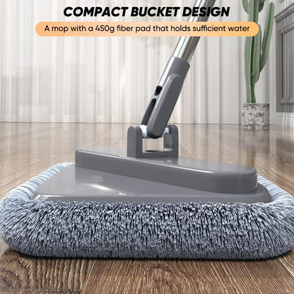 Spin Mop and Bucket Set with Replaceable Microfiber Mop Pads,Spin Mop,Self Wringing 360° Rotating Square Mop Head for Hardwood Tile Marble Floors (Replace Cloth * 2) - color: Replace Cloth * 2