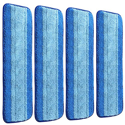 4 Pack Microfiber Cleaning Pads Compatible with Bona Mops, Safe for Hardwood and Hard-Surface Floors, Washable, Reusable - size: 4 Count (Pack of 1)