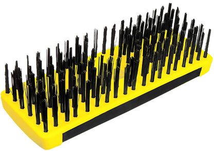 ALLWAY SB619 Soft-Grip Carbon Steel Wire Scrub Brush Block - style: Carbon Steel Wire Scrub Brush Block