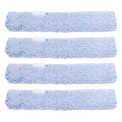 OUNONA Replacement Window Scrubber Pads 4-Pack Reusable Microfiber Squeegee Sleeves for Window Cleaning Bathroom Mirrors Tabletops 14.17X2.75X1.57 Inch