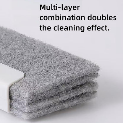 Window Crevice Cleaning Kit 2-in-1 Compact Design Replaceable Felt Pad for Window Tracks Door Gutters Sliding Recesses, Grey - color: Gray