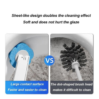 Disposable Toilet Brush with 24 PCS Replaceable Heads, Deep Cleaning Hygienic Bathroom Toilet Bowl Cleaning System with Holder