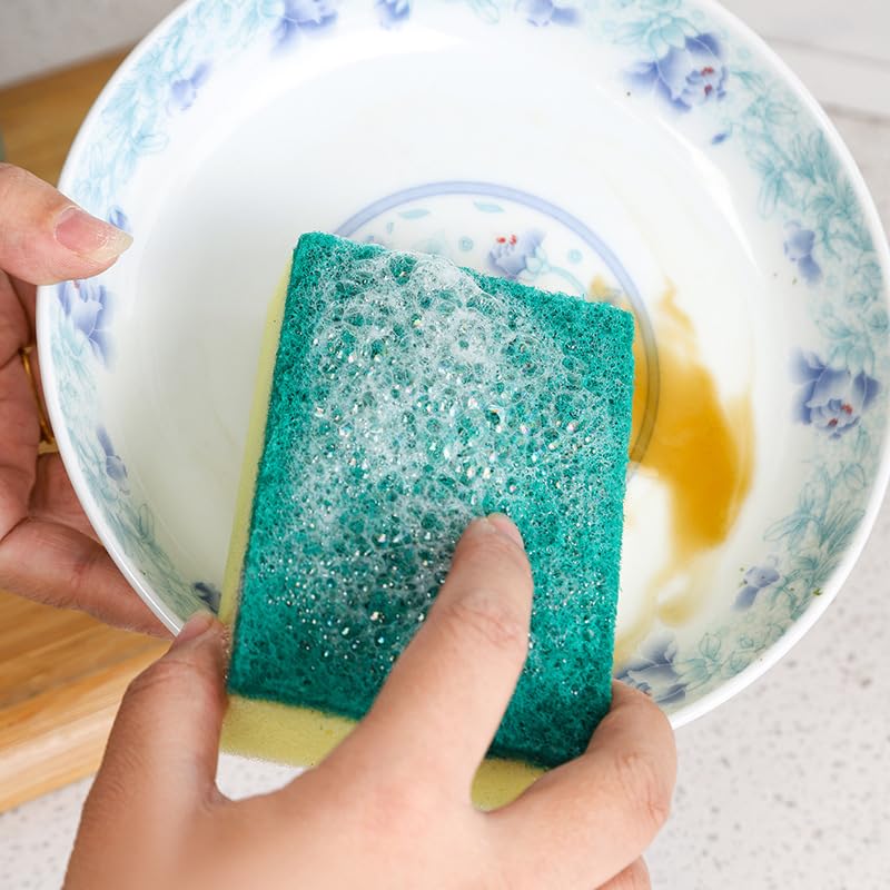 Kitchen Scrub Dish Sponge, 5 Pack Cleaning Brush Scrubber Supplies for Dishwashing, Dinnerware Sets, Pan Pot, Glass, Dishwasher, Sink, Bathroom - size: Large