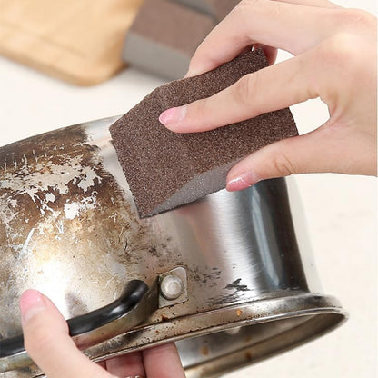 1 Pack Nano Carborundum Emery Sponge Pads for Cleaning Rust from Pots, Pans, Oven, Grill, Sink, Stains, Scouring Brush Tool for Kitchen Scrub Without Fiberglass