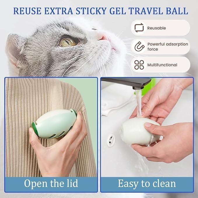 2-Pack Washable Sticky Roller, Pet Hair Remover, Reusable Lint Roller Ball, Portable Home Travel Lint Roller, for Clothes, Sticky Cleaner, Dust Fuzz Fur for Travel Househol