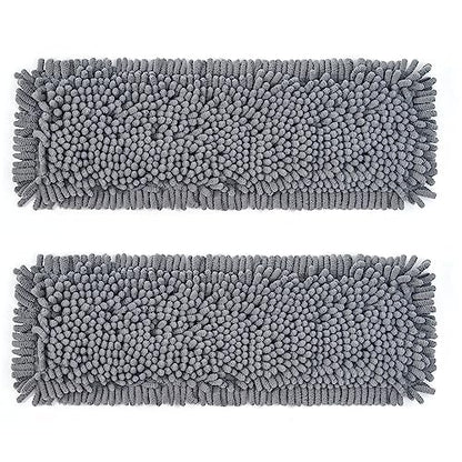 True & Tidy MP-180 Chenille Mop Pad Replacement Set for SWEEP-180 Heavy Duty Wet and Dry Sweeper Mop, Machine Washable up to 100x (2)