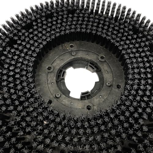 Unviersal Industries 1 Piece Commercial 19 Inch Diameter Heavy Duty Rotary Scrub Brush Fit for Scrubber Machine-Heavy Duty Brush 483mm (Black)