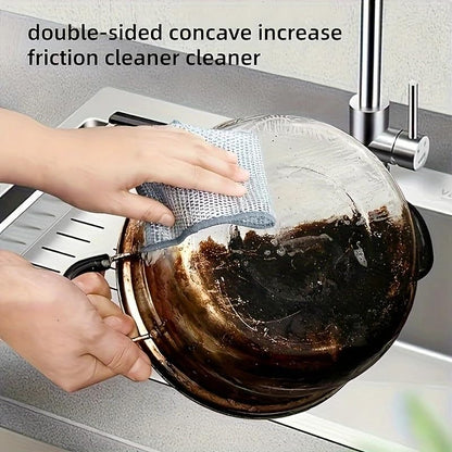 10pcs Miracle Cleaning Cloth - Ultra-Durable Mesh Ultrafine Fiber Set - Easy for Dry and Wet Cleaning - Very Suitable for Tableware, Metal Surfaces, etc.! No Scratches Kitchen Genius