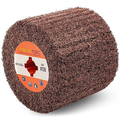 4.33 x 4 inch Coarse 120 Grit 1 Pcs Burnishing Wheel for Burnishing Polishing Machine, 3/4 Inch Arbor (Grit 120) - style: Burnishing Wheel #120