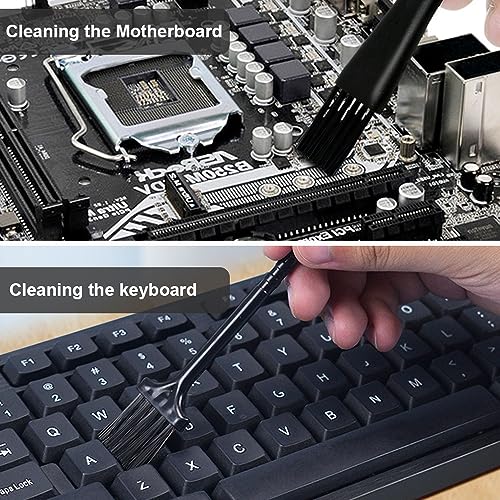 Keyboard Cleaner kit, Small Nylon Anti Static Cleaning Tool Computer Keyboard Laptop Cleaning Kit for Electronic Devices Such As Computer Motherboard Fans Dust Removal Tool (10 Pcs)