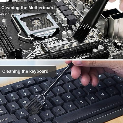 Keyboard Cleaner kit, Small Nylon Anti Static Cleaning Tool Computer Keyboard Laptop Cleaning Kit for Electronic Devices Such As Computer Motherboard Fans Dust Removal Tool (10 Pcs)