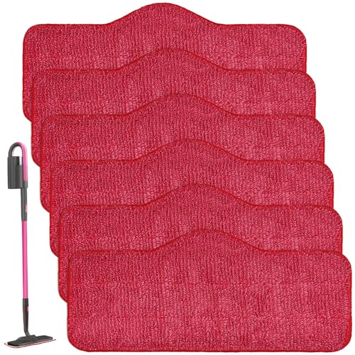 Yuunaie Steam Mop Pads for Schenley, 6-Pack Microfiber Pads for Schenley Steam Mop 7 in 1, Machine Washable Reusable Replacement Mop Pads Compatible with Schenley Steam Mop Cleaner