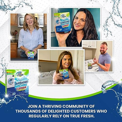 True Fresh 25-Pack Washing Machine Cleaner Tablets (12-Month Supply) & 2-in-1 Toilet Brush & Plunger Set - Ultimate Deep Cleaning for a Fresh, Sparkling Home