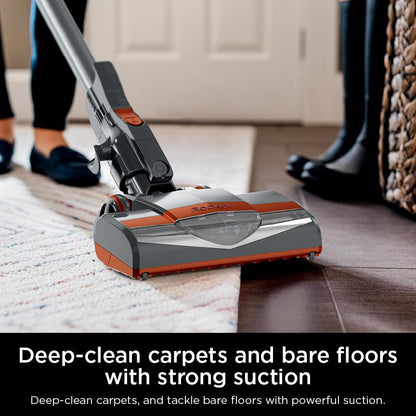 Shark HV302 Rocket Pet Corded Stick Vacuum, Lightweight with Swivel Steering for Carpets & Hard Floors, Converts to Hand Vacuum, Includes Crevice Tool, Pet Multi-Tool & Precision Duster, Orange - style: Rocket Pet