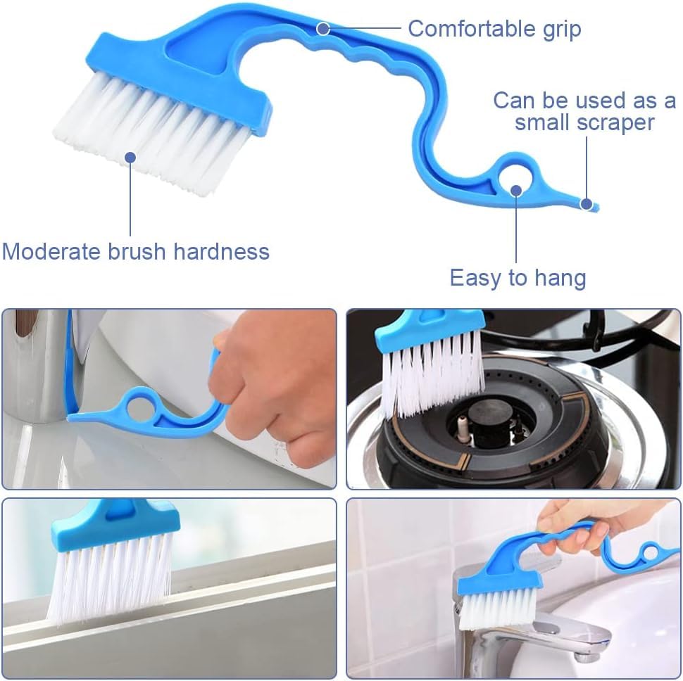 18Pcs Crevice Gap Cleaning Brush,Door Window Track Groove Corner Crevice Cleaning Brushes for Cleaning Window Grooves, Bathroom, Toilet Corner, Kitchen, Faucet, Sink - size: 18Pieces