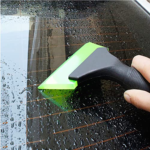 Small Squeegee with 5 Inch Green Rubber Window Tint Squeegee, Mini Wiper Window Tinting Tools with Non-Slip Handle for Car, Glass, Mirror, Shower, Auto,Windows. (Green)