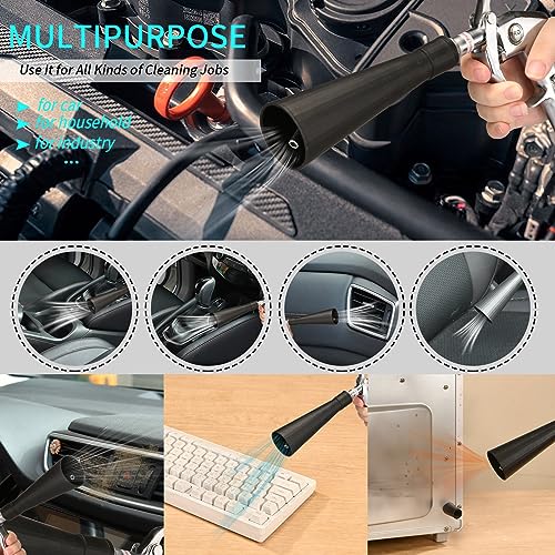 GOCCIDA Air Blower Gun Interior Car Detailing Tools for Car Dry Cleaning with Nozzle and Dusting Brush (HCL-15-1) - style: HCL-15-1