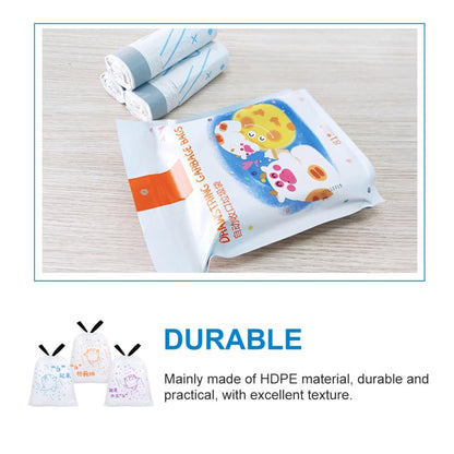 69pcs Heavy-duty Drawstring Garbage Bags 50x55cm Thickened Portable Trash Bags for Kitchen and Bathroom Bins Diameter ≤37cm