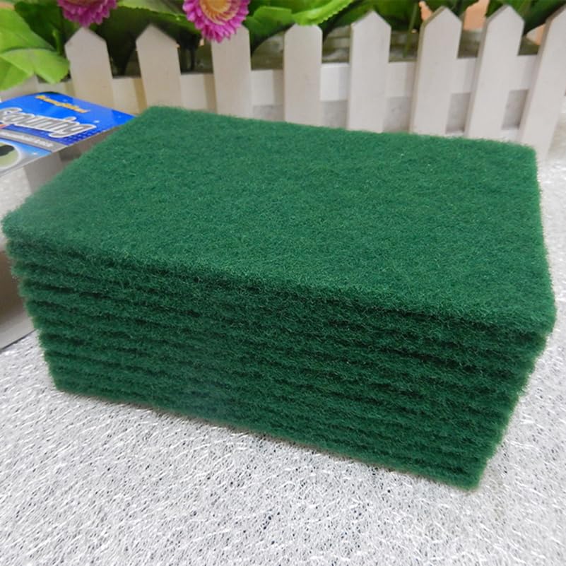 10-Pack Heavy Duty Non-Scratch Scouring Pads 5.90X3.93 Inch Durable Kitchen Scrub Sponges for Dish Washing Pots Pans Stove Top Cleaning