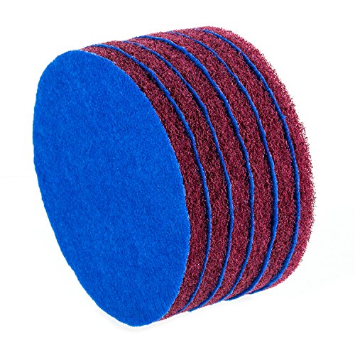 Kichwit 6-Pack Replacement Scrub Pads, Red (5 Inch) - color: Red