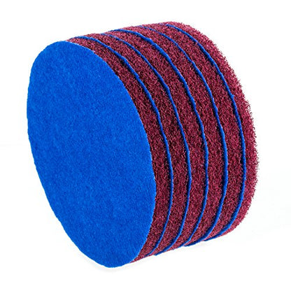 Kichwit 6-Pack Replacement Scrub Pads, Red (5 Inch) - color: Red