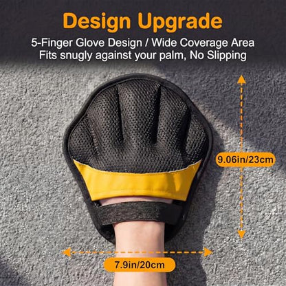 Pet Hair Removal Glove for Dogs & Cats, Reusable Pet Hair Remover Tool, Magic Brush Pet Hair Remover for Furniture, Carpet & Laundry, Non-Slip Five-Finger Pet Hair Glove for Dog Hair & Cat Hair - color: BLACK