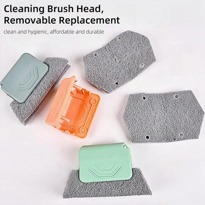 Magic Window Track Cleaner, 2024 New Window Groove Cleaning Brush Tools Set, Creative Cleaner Brushes Tools for Window lides Gaps, Sliding Door Track, Tile Lines Shutter Car Vents (Green+Pink) - color: Green+pink