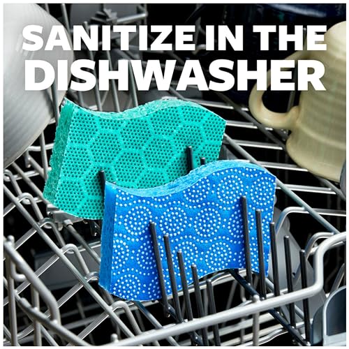 Scotch-Brite Scrub Dots Non-Scratch Scrub Sponges, Sponges for Cleaning Kitchen, Bathroom, and Household, Non-Scratch Sponges Safe for Non-Stick Cookware, 24 Scrubbing Sponges - size: 24 Count (Pack of 1)