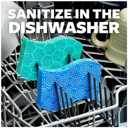 Scotch-Brite Scrub Dots Non-Scratch Scrub Sponges, Sponges for Cleaning Kitchen, Bathroom, and Household, Non-Scratch Sponges Safe for Non-Stick Cookware, 24 Scrubbing Sponges - size: 24 Count (Pack of 1)