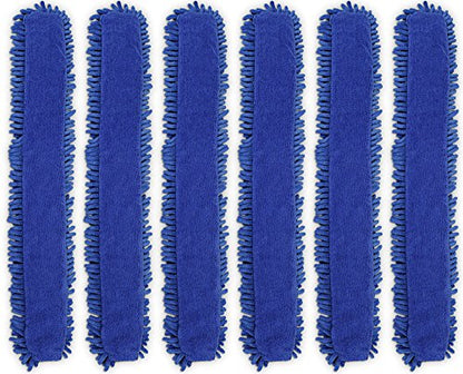 CleanAide Dual-Sided Chenille and Terry Microfiber Duster Covers, Fits Flex Dusters, Machine Washable, Chemical-Free Cleaning, Traps Dirt & Dust, Safe for Electronics, Home, and Vehicles, 6-Pack