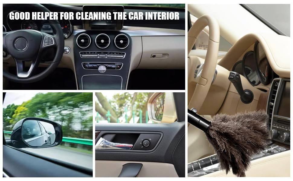 Retractable Ostrich Feather Duster for Cleaning, 15 Inch Fluffy and Natural Feather Duster with Retractable Handle， Reusable Eco-Friendly Handheld Cleaning Supplies (10 pcs) - color: Model-15”-brown-10 Pieces