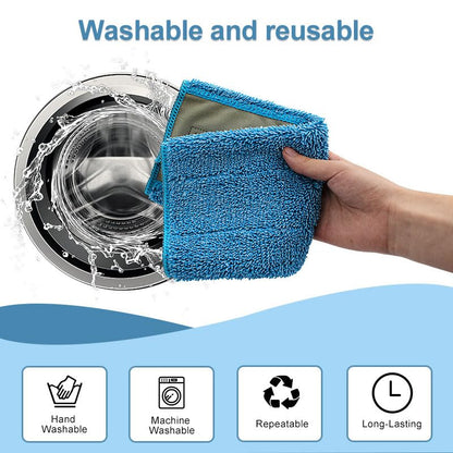 6 Pack Replacement Mop Refills Compatible with Rejuvenate Click N Clean Multi-Surface Spray Mop System,Washable Mop Heads Pads for Wet Dey Use