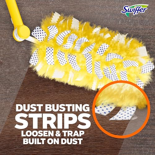 Swiffer Duster Kit with 3 ft Extendable Handle, Heavy Duty Dusting Starter Kit with 3 Refills, for Ceiling Fans, Vents and Hard to Reach Places - size: 4 Piece Set