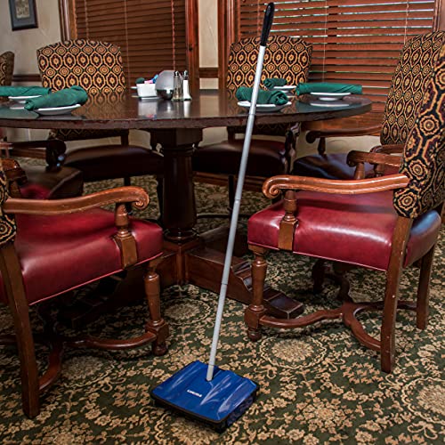 Carlisle FoodService Products Duo-Sweeper Rubberized Carpet and Floor Sweeper – Efficient Manual Cleaning for Restaurants with Low Pile Carpets