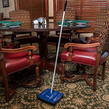 Carlisle FoodService Products Duo-Sweeper Rubberized Carpet and Floor Sweeper – Efficient Manual Cleaning for Restaurants with Low Pile Carpets