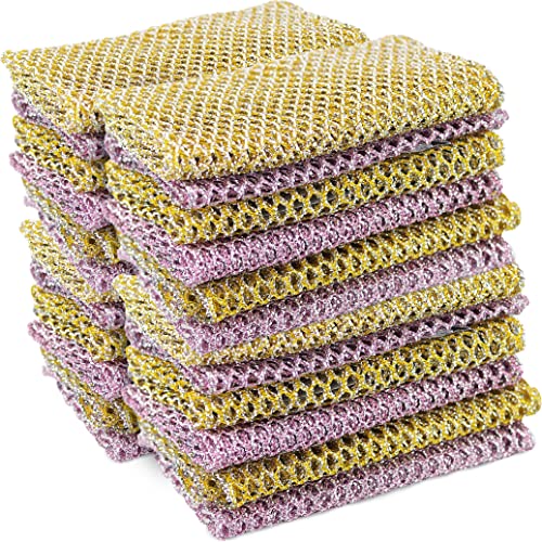 Heavy Duty Dish Scrubbers - Non Scratch Scouring Pads - Odorless and Long Lasting - Replace Sponges for Dish Washing, Scrubbing & Scouring - Kitchen, Floor and Bathroom Usage - Made in Korea (24 Pcs) - color: Value 12pk (24 Pcs)