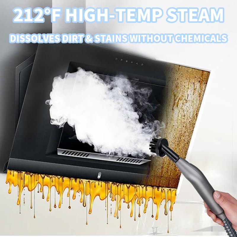 Steam Cleaner for Home, Pressurized Portable Handheld & Mop 2-in-1 Steamer for Cleaning with 10 pcs Accessories for Multi-Surface Cleaning, Floors, Tiles, Grout, Kitchen, Bathroom, Couch