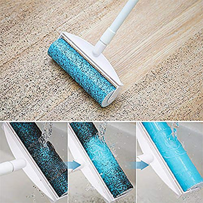Sticky Resuable Tapeless Lint Roller Cat Dog Hair Remover with Long Handle Washable Tool Pet Shedding Brush Cleans Your Suit/Sofa 3 Diffrent Size One Set