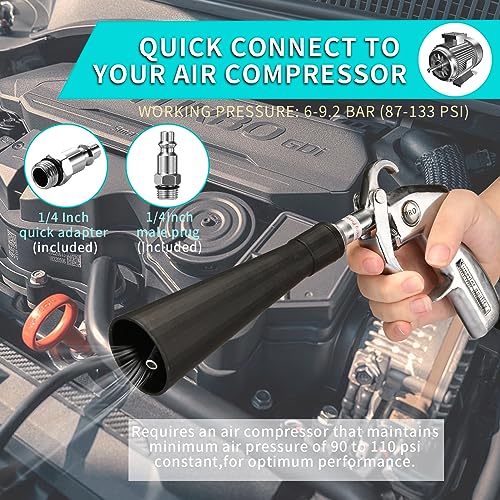 GOCCIDA Air Blower Gun Interior Car Detailing Tools for Car Dry Cleaning with Nozzle and Dusting Brush (HCL-15-1) - style: HCL-15-1