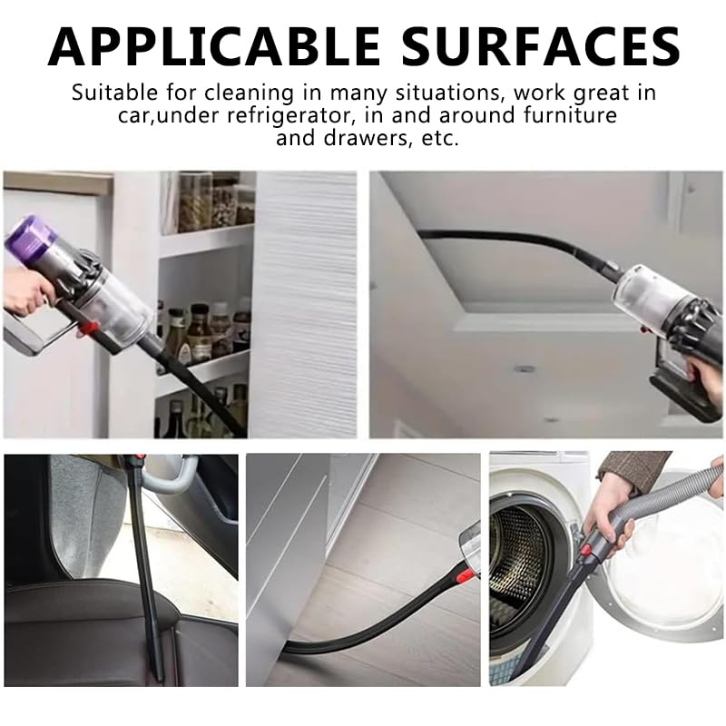 Rubber Material, Ergonomic Design, Crevice Tool, 57.91 CM, Vacuum Attachment