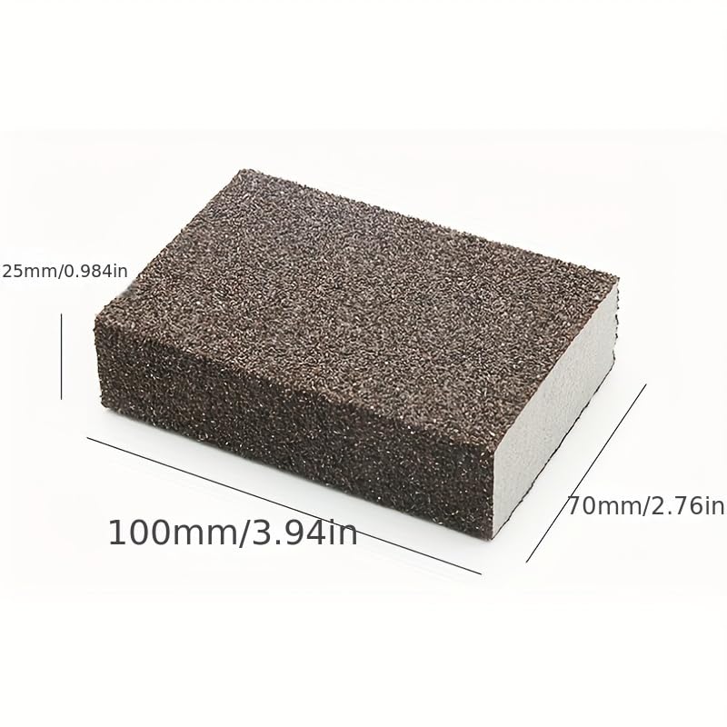 2PCS Abrasive Scrub Sponge 2-Pack, Emery Cleaning Pad for Tough Grime, Pot Bottom and Rust Removal, Grill and Stove Cleaning, 2PCS - color: 2pcs