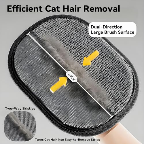 Pet Hair Remover Gloves for Cats & Dogs, 2025 Newly Upgraded Electrostatic Pet Hair Removal Glove, Reusable Premium Mitt for Clothing,Couch, Furniture, Carpet, Car Seat, Curtain
