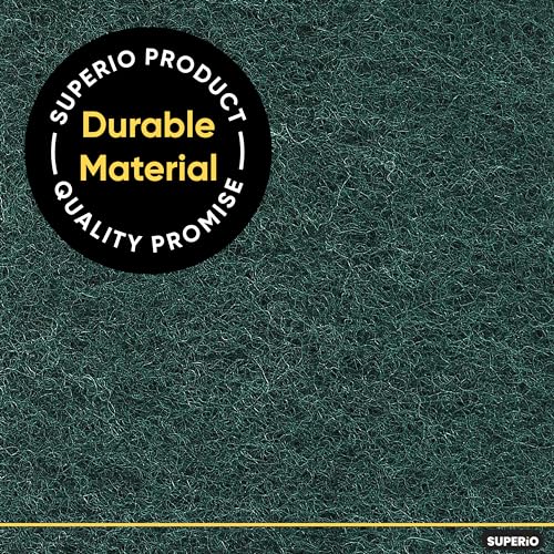 Scouring Pad Non-Scratching Scrubber Non-Scratch Cleaning Scrub Pads, Heavy Duty Scouring Pad, Reusable Kitchen Scrubbing Pad Pack of 10, Green, by Superio… - size: Green (10-pack)