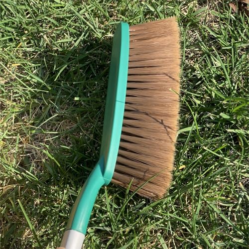 1 Pack 15" Hand Broom Brush,Soft Bristle Cleaning Brush,Crumb Debris Sweeping Brush,Dusting Brush,Comfort for Bed Car Couch Desk Sofa Furniture Clothes,Small Particles Hair Remover(Green) - color: Green