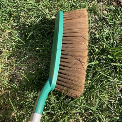 1 Pack 15" Hand Broom Brush,Soft Bristle Cleaning Brush,Crumb Debris Sweeping Brush,Dusting Brush,Comfort for Bed Car Couch Desk Sofa Furniture Clothes,Small Particles Hair Remover(Green) - color: Green