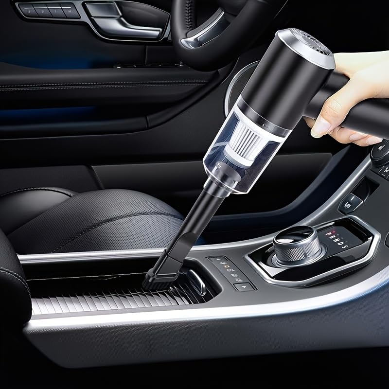 Cleaner, Car Vacuum Cleaner, Wireless Keyboard Cleaner with Super Strong Suction of 120W, Powerful Mini Rechargeable Vacuum Cleaner with Dual Filters, Suitable for Cars, Homes, Offices