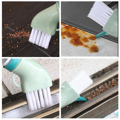 Water Bottle Connected Cleaning Brush Head, Multi-Purpose Flat Scrubber for Deep Crevices and Dead Ends, 1 Pack (Green)