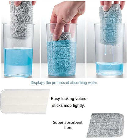 24 Inch Microfiber Mop Pads 6 Pack for Hardwood Tile Laminate Deep Clean | Reusable flat mop pads for floor cleaning, fits 24-inch mop heads, washable and durable, wet/dry use, home cleaning essential - color: 24 in Mop Pads