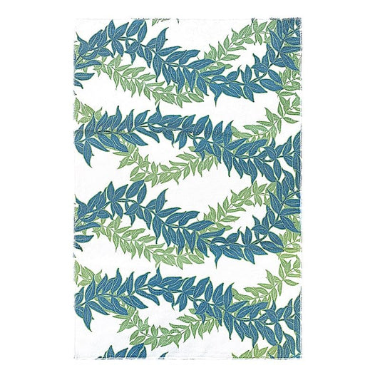 Island Heritage 2 Pieces Kitchen Towel Set, 16" x 24" Ultra Absorbent Microfiber Dish Towel for Kitchen Drying and Cleaning (Draping Maile) - color: Draping Maile