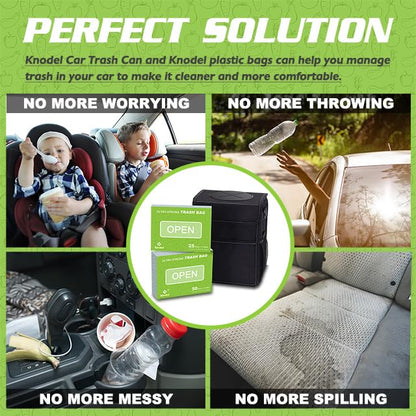 K KNODEL Drawstring Trash Bags, Perfect for Car Trash Can with Lid, and for Car Trash Can with Zipper, Ultra Strong Garbage Bags, 3 Gallon, 50 Count - size: 1 Count (Pack of 50)